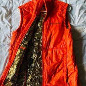 Columbia Puffer Vest / Orange w/ gold guts